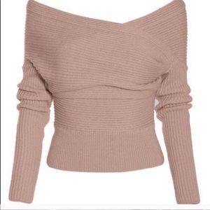 Cupshe Beige Crossover Sweater